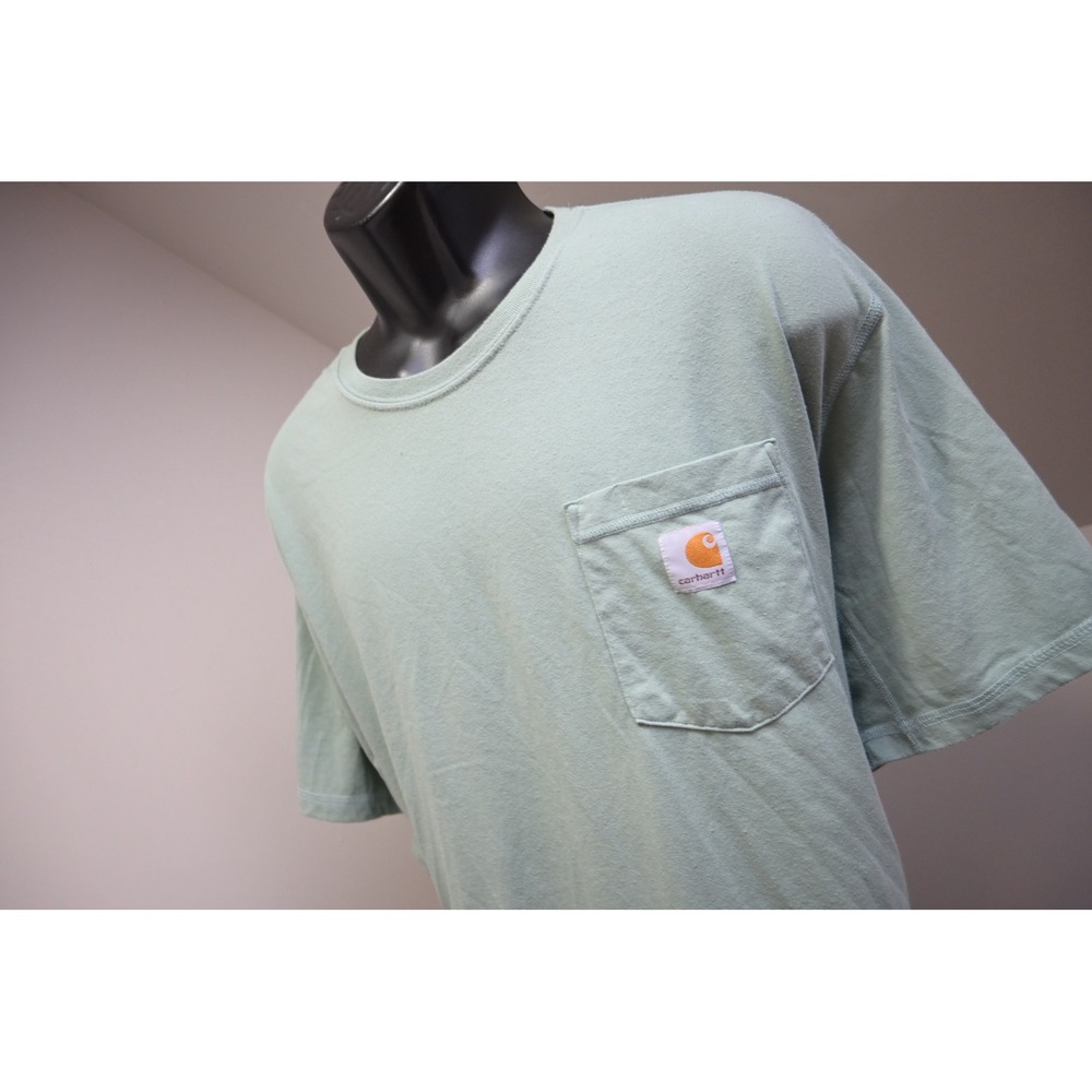 Carhartt Pocket T-Shirt Mens 2XL Green Force‎ Relaxed Fit Short Sleeve Excellent
